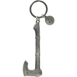 Difuzed Assassin's Creed Valhalla Axe 3D Metal Keychain Keyring Pendant silver coloured