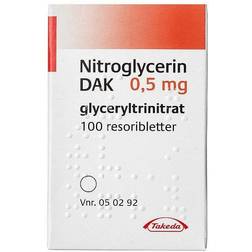 Nitroglycerin DAK sublinguale resoribletter 0,5