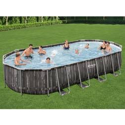 Bestway 5611T, 25495 L, Indrammet pool, Voksen & barn, Stige, Træ, 115,5 kg