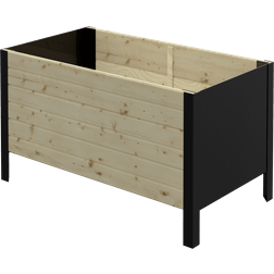 Plus Classic Planter with Wooden Sides and Steel Ends 46x83x46.5cm