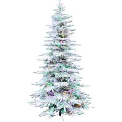 Fraser Hill Farm 6.5-Ft. Flocked Pine Valley Christmas Tree 78"