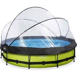 Exit Toys Piscina con pompa a filtro e cupola per bambini Lime 360 x 76 cm Vert