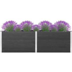 vidaXL Fioriera Rialzata Da Giardino 200x50x91 cm In Wpc Grigio