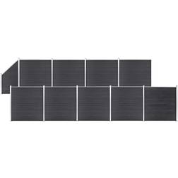 vidaXL WPC Fence Set 9 Square