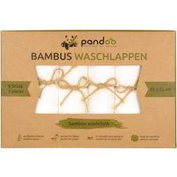 Pandoo Tvättlappar i bambu, 6 st Handduk Vit