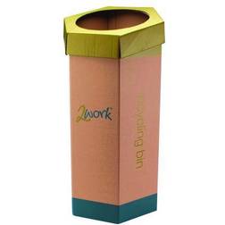 2Work Recycling Bin Green Pack of 3 CAP582758A