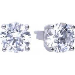 Diamonfire Zirconia 2ct Four Claw Stud Earrings