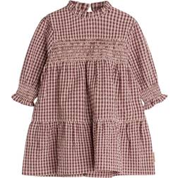 Hust & Claire Girl's Kis Gingham Dress - Purple Fig (29937683-3878)