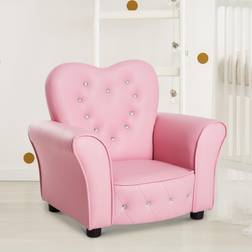 Homcom Kids Mini Children Armchair Girl Princess Padded Chair