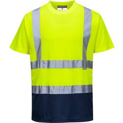 Portwest S378 Hi-Vis Contrast T-Shirt - Yellow/Navy