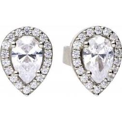 Diamonfire Zirconia Teardrop Halo Earrings