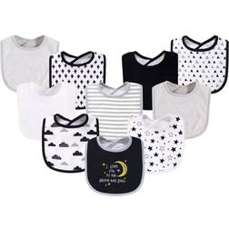 Hudson Baby Drooler Bib 10-Pack Moon & Back