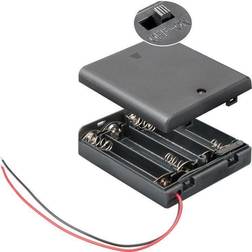 Pro 4x AA (Mignon) batteriholder (serieforbundet)