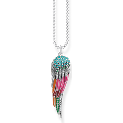 Thomas Sabo Parrot Wing Necklace - Silver/Multicolour