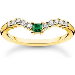 Thomas Sabo Ring - Gold/Green/Transparent