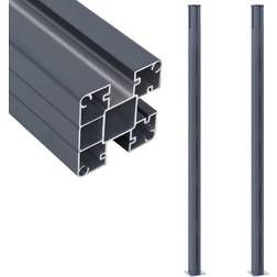 vidaXL hegnspæle 2 stk. 185 aluminium mørkegrå