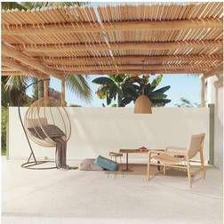 vidaXL Auvent Latéral Rétractable de Patio Ecran de Jardin 140x600 cm Crème