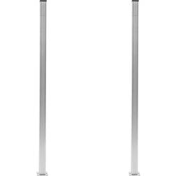 vidaXL Postes De Valla 2 Unidades Aluminio 185 cm - Plateado