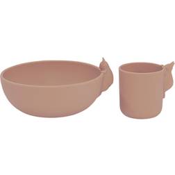 Konges Sløjd Silicone Bowl & Cup Set Bunny Blush