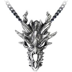 Collana Gothic di Alchemy Gothic Dragon Skull Unisex colore argento Standard