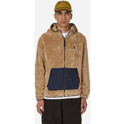 Polo Ralph Lauren Curly Sherpa Full Zip Hoodie Vintage Khaki