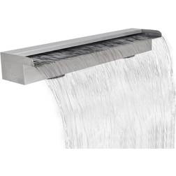 vidaXL Fontana A Cascata Per Giardino Rettangolare Acciaio Inox 90 cm