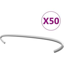 vidaXL Gabion Hook 50 pz in Acciaio Zincato 20 cm - Argento