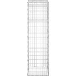 vidaXL gabionkurve 2 stk. 50x50x180 jern - Sølv