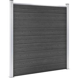 vidaXL Set Pannelli Di Recinzione In WPC 1045x186 cm Nero
