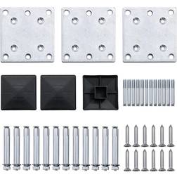 vidaXL Set de Paneles de Valla Wpc Negro 353x105 cm