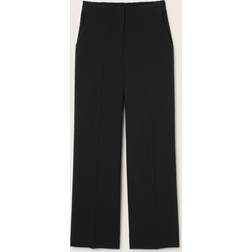 Second Female Evie Classic Trousers Kvinde Lige Ben Ensfarvet Viskose hos Magasin