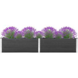 vidaXL Garden Raised Bed 21.3" WPC Gray Outdoor Planter Flower Box