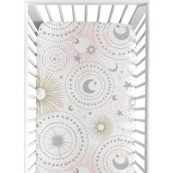 Sweet Jojo Designs Celestial Fitted Crib In Pink/gold