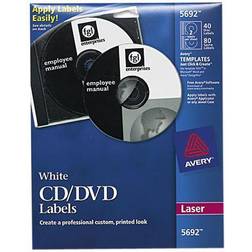 Avery 5692 Laser CD/DVD Labels, Matte 40/Pack