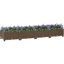 vidaXL Lit Surélevé Jardinière Lit de Plantation Pot de Plantes Bac À Fleurs 160x40x23 cm - Marron