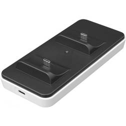 White Shark Opladningsdock - 1.2 A - 2 output-stikforbindelser USB-C sort/hvid for DualSense