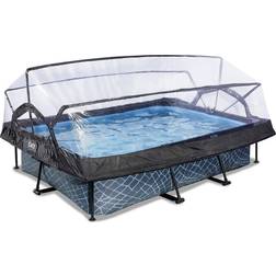 Exit Toys Toys Pool Stone med Filterpump Tak 300x200x65cm