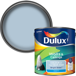 Dulux Walls & Ceilings Matt Emulsion Paint Bright Skies Wall Paint, Ceiling Paint 2.5L