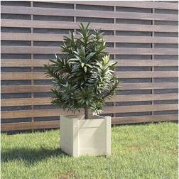 vidaXL Fioriera da Giardino Bianca 31x31x31 cm Legno Massello di Pino