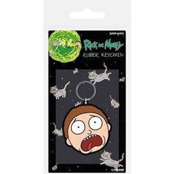 Pyramid International Rubber Keyring - Morty Terrified Face