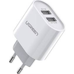 Ugreen USB Charger 17W 3.4A USB Charging Adapter 2 Ports Power Supply with Smart Technology Compatible with iPhone 11/X/8Plus/8/7, iPad Air, G