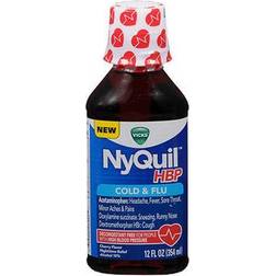 Nyquil Hbp Cold And Flu Liquid Cherry Flavor 12