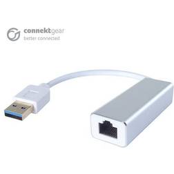 Connekt Gear 26-2970 Cable Interface/gender Adapter Usb-a Rj-45 Silver,white