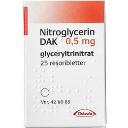 Nitroglycerin DAK sublinguale resoribletter 0,5