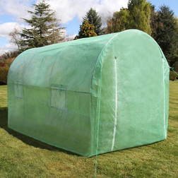 Serre De Jardin Polytunnel Fenêtres Portes Galvanisés Couverture En PE Cadre En