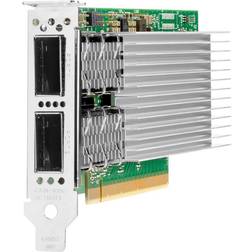 HP Hewlett Packard Enterprise Intel E810-CQDA2 Nätverksadapter PCIe 4.0 x16 100 Gigabit QSFP28 x 2 för Edgeline e920, ProLiant DL325 Gen10, DL345 Gen10, DL360 Gen10, DL380 Gen10, DL385 Gen10