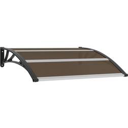 vidaXL Sort Dørbaldakin 120 x 100 cm Polycarbonat Sort