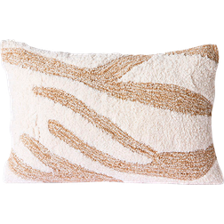 HKliving Fluffy pude Komplet pyntepude Beige, Hvid