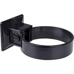 Plastmo Sort, Hvid plastrørholder 90 - 2 stk