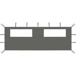 vidaXL Paroi Latérale De Belvédère Avec Fenêtres 6x2 m Anthracite